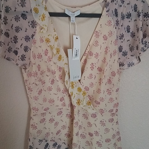 JOIE FLORAL ORITA B SILK DRESS - Picture 4 of 10